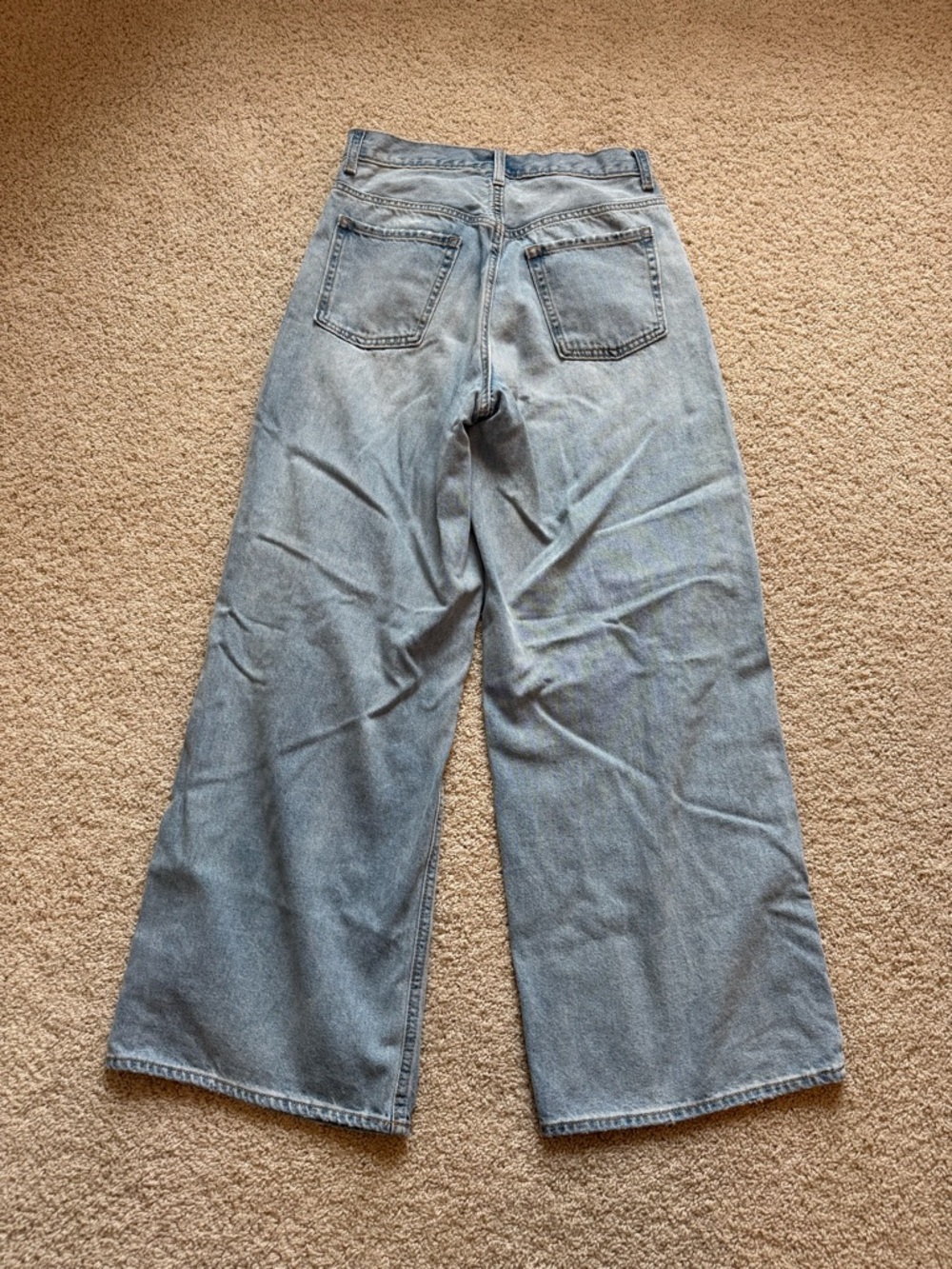 High-Rise Baggy Wide Leg Distressed Jeans - Picture 4 of 5
